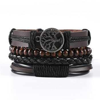 Europe and the United States cross-border jewelry simple ladies hand woven hand rope men's leather bracelet cheap wholesale bracelet bracelet