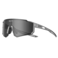 DZ-S1412-B-14 Matte Transparent Gray Frame, Black Temples, Gray Lens, Single Piece (No Packaging)