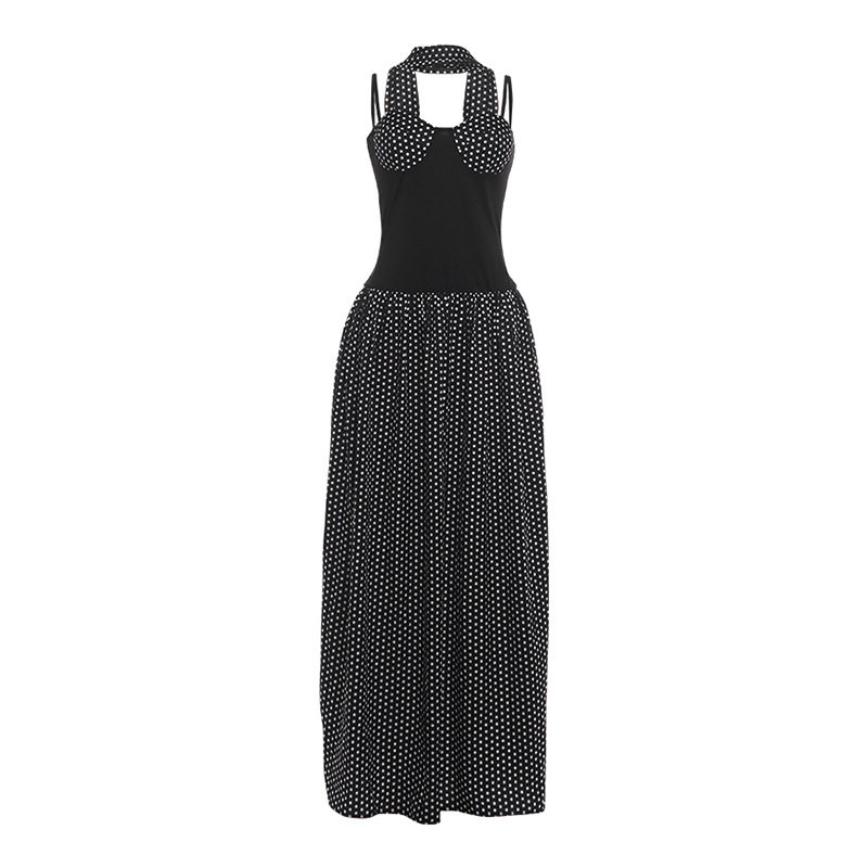 Summer Womens Dress Sexy Backless Halter Neck Trendy Polka Dot Design Perfect for Parties and Events Wholesale