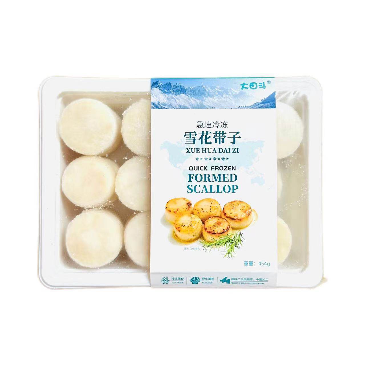 Daitian Douda Snowflake Scallop 454g 24 Pieces Synthetic Scallop Deep-Sea Scallop Meat Scallop Japanese Cuisine Commercial Use