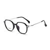 Customized Retro Glasses Frame Tr Glasses Frame Trendy Large Frame Irregular Polygonal Myopia Tr Metal Frame
