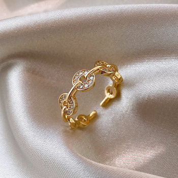 2024 Popular Coin Ring Women's Niche Design Ring Accessible Luxury High-End Open Ring Index Finger Wealth Ring Trendy