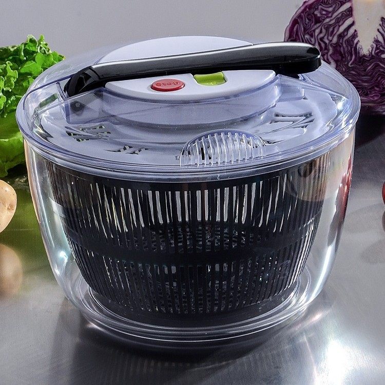 Press-Type Salad Spinner, Vegetable Washing Basin, Dehydration, Vegetable Washing and Draining Basket, Household Coffee Table, Fruit Plate Artifact