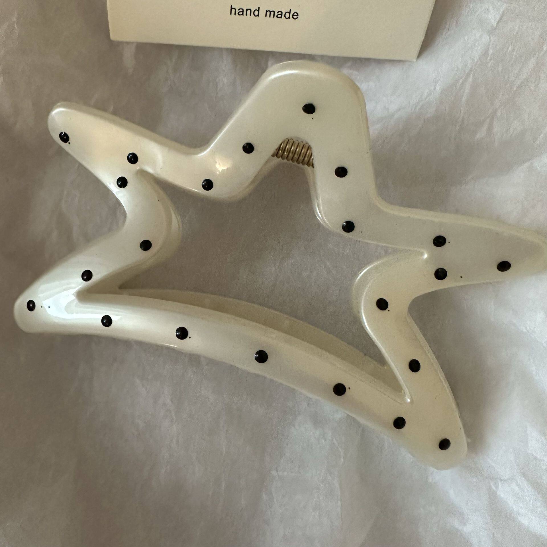 爆款小众高颜值波点鸡蛋花抓夹简约气质后脑勺半扎发夹子发抓发饰