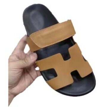 24 Summer New Slippers Women's Foreign Trade plus size All-match Thick Bottom One-word Velcro Solid Color European and American Casual Sandals Women