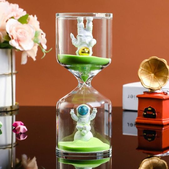 Astronaut Hourglass Timer Kidsren's 3/5/10 Minutes Student Meal Time Quicksand Bottle Gift Glass