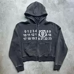 2025 New Cross-border American Retro Hip Hop Street Digital Printed Hooded Cardigan Jacket Sweatshirt for Men and Women