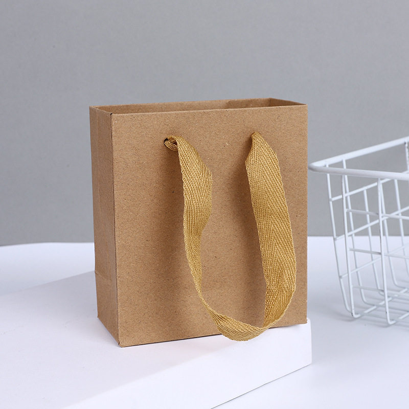 Handbag Gift Paper Bag Gift Clothing Packaging Bag Gradient Solid Color Holiday Gift Bag Accompanying Cowhide Bag