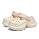 Small Man Waist Hole Shoes Women's 2025 Summer New Internet Popular Super Popular All-match Thick Bottom Heightened Non-slip Casual Half Slippers