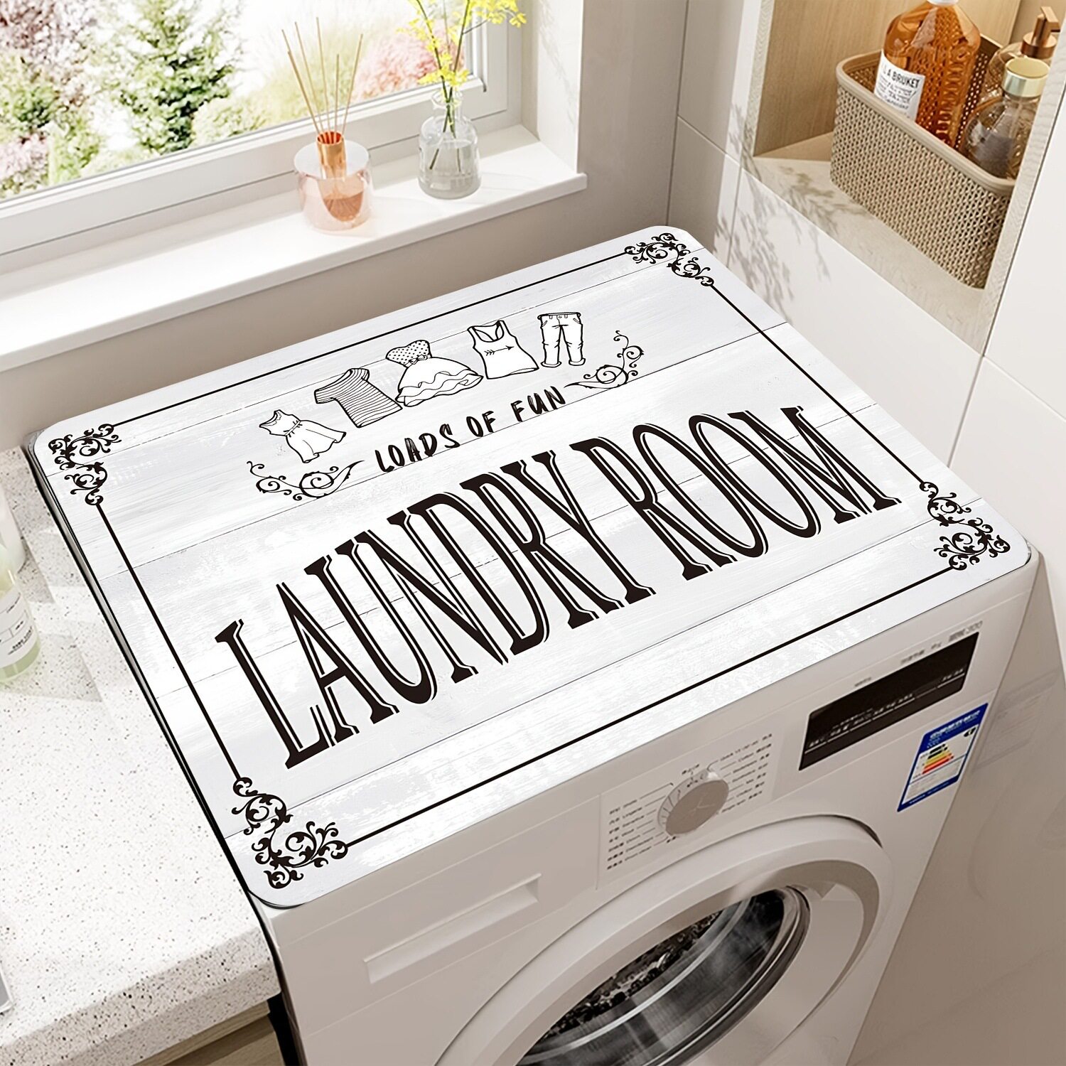 Household Washing Machine Dust-Proof Mat Diatom Mud Anti-Slip Rubber Mat Laundry Room Absorbent Mat Dirt-Resistant and Wear-Resistant Foot Mat Wholesale