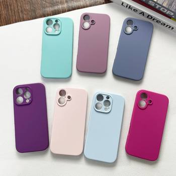 Liquid Silicone Iphone17 Mobile Phone Case Apple 16Promax/15/14/13Pro All-Inclusive Anti-Fall Protective Case