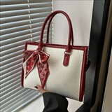 2026 модная новая портативная сумка-тоут большой емкости для поездок на работу, простой шелковый шарф из змеиной кожи, декоративная сумка-мессенджер на плечо