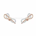 Bow rose gold stud earrings