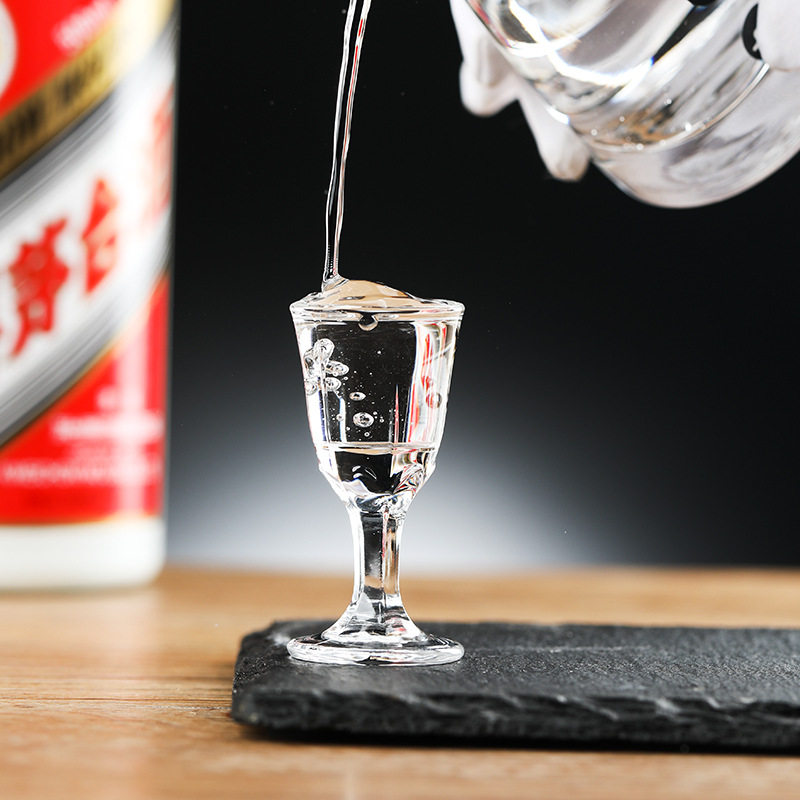 High-Footed Liquor Tasting Glasses, Bullet-Shaped Glasses, Liquor Glasses, Moutai Liquor Factory Decal Small Wine Glasses, Quality Wine Glasses
