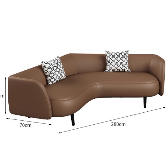 商务大厅接待休闲皮艺沙发异形创意沙发组合银行酒店休息区沙发椅