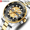 CURREN/Crane 8412 Steel Band Watch Simple Calendar Large Dial Business Watch Waterproof Boys Fashion