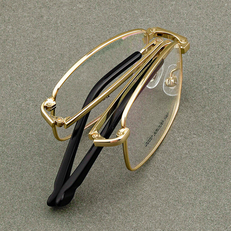 Tmall's Popular Foldableing Reading Glasses for Men, Portable, Both Far and Near, Can Be Equipped with Prescription Anti-Blue Light Alloy Glasses Frames