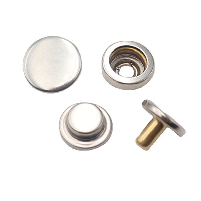 Factory straight hair 501# through hole metal buttons four-in-one buckle waist buckle clothing accessories buttons hardware buttons wholesale