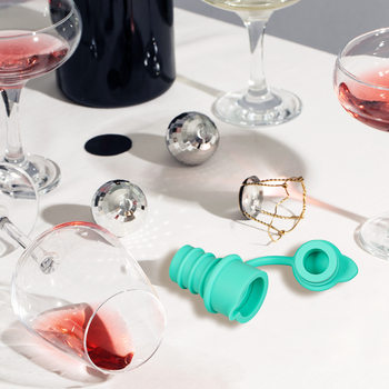 Cross-Border Hot-Selling Silicone Red Wine Bottle Stopper Sealed Vacuum Sauce Stopper Multi-Functional Red Wine Champagne Party Fresh-Keeping Bottle Stopper