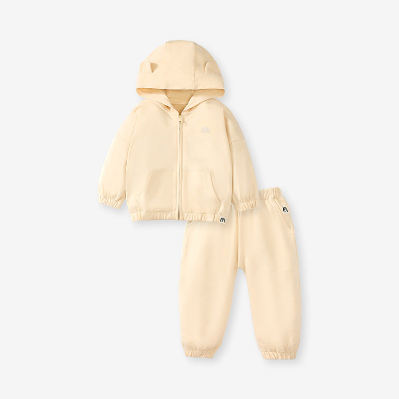 New Girls' Hoodie Set, Fashion Kids' Outfit, Cotton Autumn Long-sleeve Set