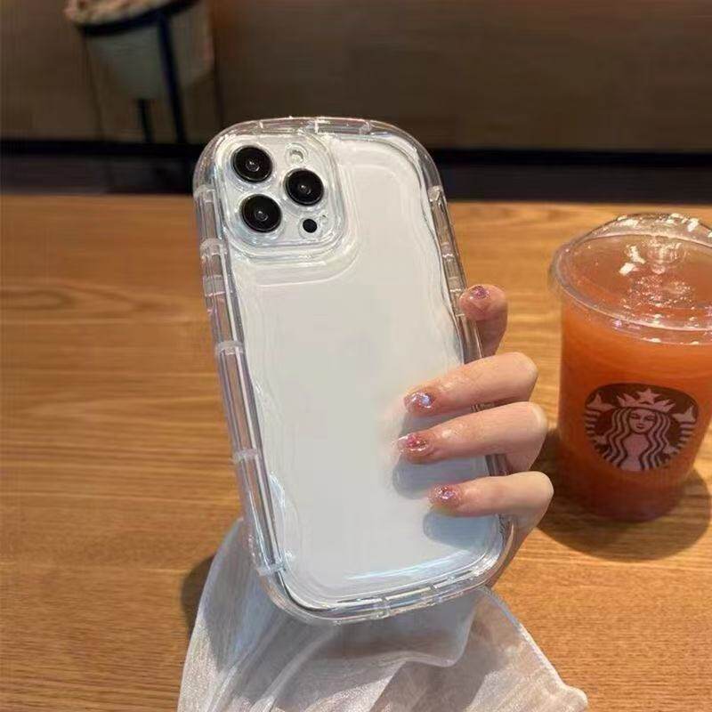 New Wave Pattern Suitable for iPhone 17 Pro Max Phone Case Apple 16/14/13 Soap Case 12 Transparent 16
