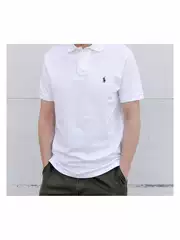 Foreign Trade Spot Rl Basic Simple Pony Logo Embroidered Polo Shirt Lapel Short-Sleeved Tops for Men and Women Cross-Border