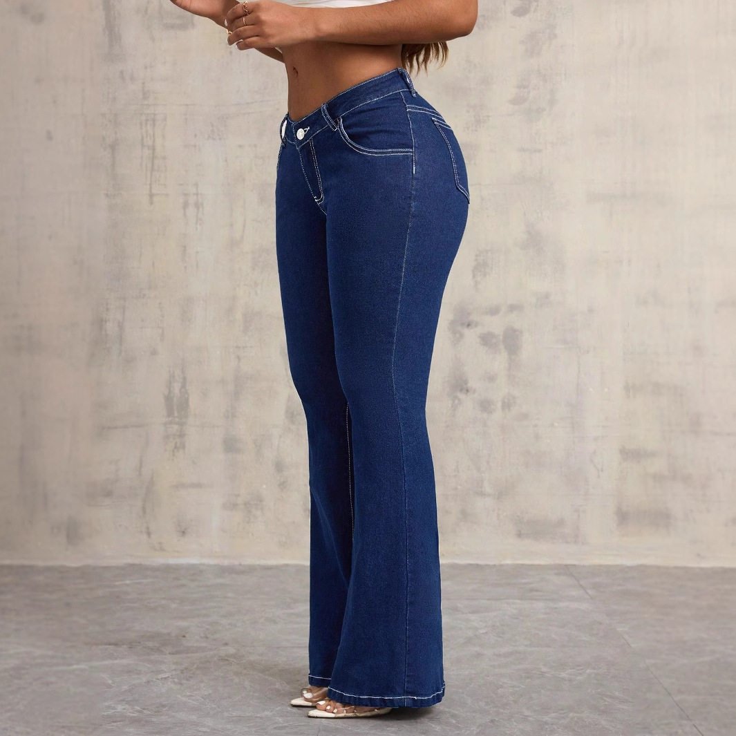 Womens Slim Fit Stretch Denim Jeans Fashionable Versatile Comfortable Casual Wear Ready to Ship