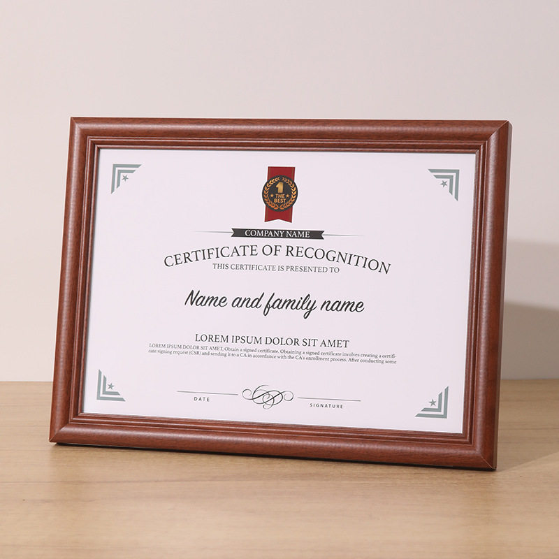 Business License Certificate Photo Frame A4 Frame Tax Registration Document Frame A3 Certificate Authorization Letter Outer Frame Photo Frame Wooden