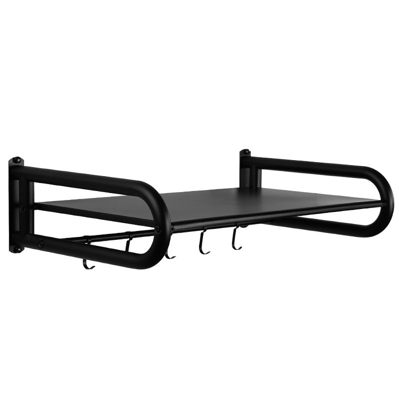 Factory supply kitchen stainless steel wall-mounted microwave oven storage rack punch-free countertop storage bracket seasoning