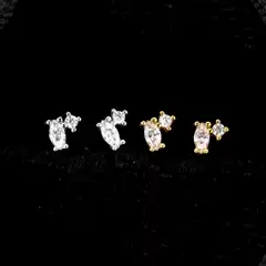 S925 Sterling Silver Super Shiny Mini Zircon Earrings for Women, Light Luxury, Simple Niche Design, Exquisite Versatile Ear Bone Studs