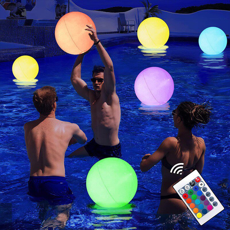 Cross-border Transparent Sequins Eco-friendly PVC Color Outdoor Seaside Water Play Toy Children's Inflatable Football Beach Ball