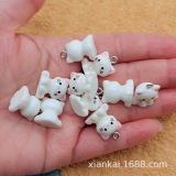 Светящийся милый счастливый кот кулон DIY ювелирные изделия ручной работы аксессуары кулон браслет ожерелье брелок материал украшения