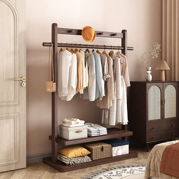 Coat Rack Floor-Standing Bedroom Home Clothes Rack B&B Indoor Clothes Hanging Rod Removable Clothes Rack