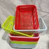 Plastic Basket Kitchen Storage Basket Rectangular Household Fruit and Vegetable Washing and Draining Blue E-Commerce Aquatic Product Distribution Box