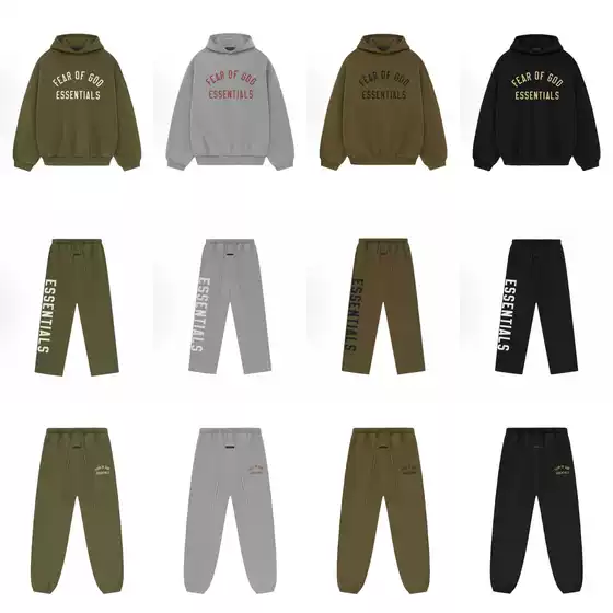 Correct Version Fog 25Fw Autumn and Winter New Letter Print Long-Sleeve Fleece-Lined American-Style Heavyweight Hoodie