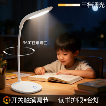 New Led Eye Protection Desk Lamp Dormitory Study Lamp Rechargeable Night Light Student Bedside Reading Lamp Wholesale