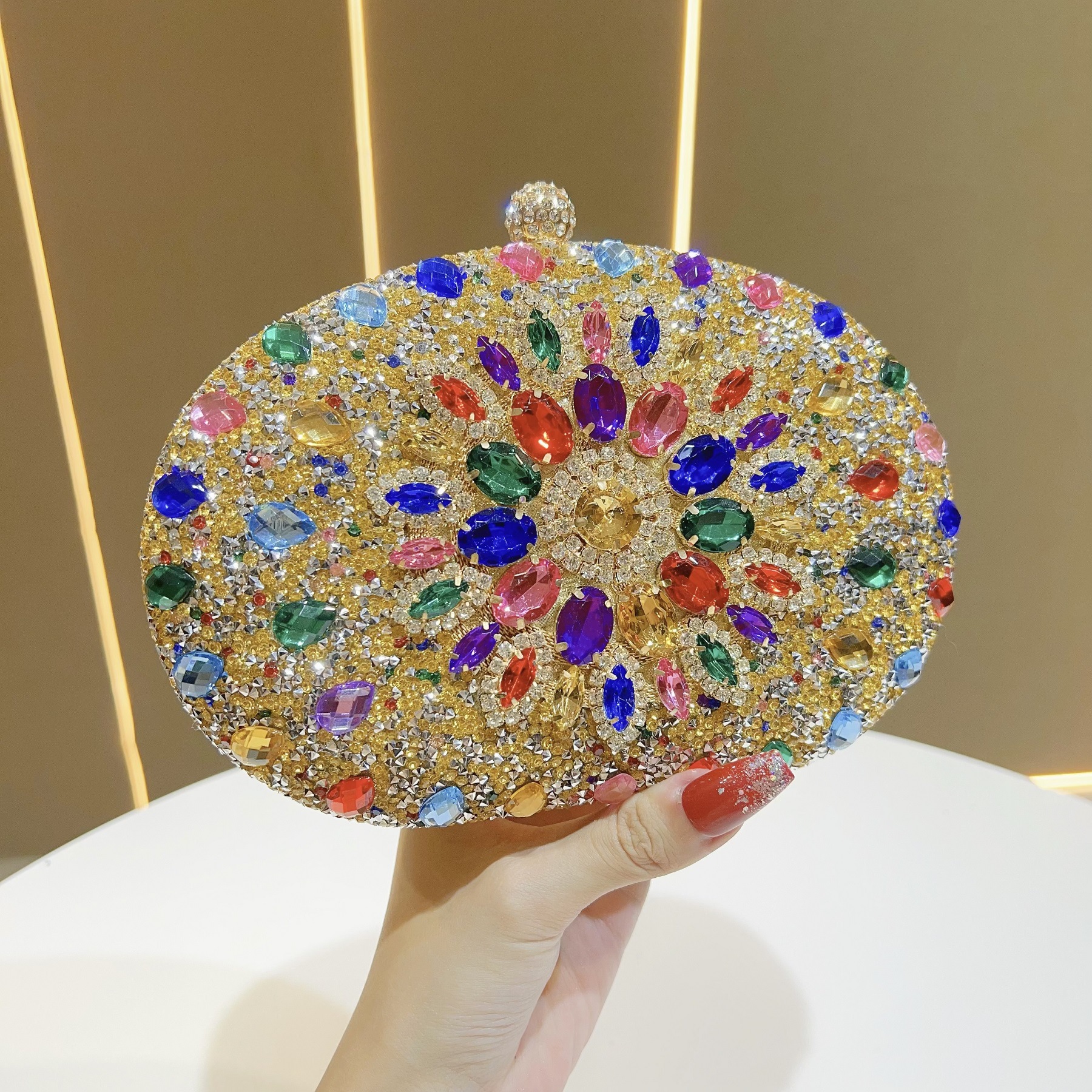 Cross-border Rhinestone Sunflower Dress Banquet Bag Luxury Celebrity Elegant All-match Diamond-encrusted Crossbody Small Handbag Full Diamond 16 O1CN01sR6RQf2LHXp7p0QmK !!2216856689667 0 cib