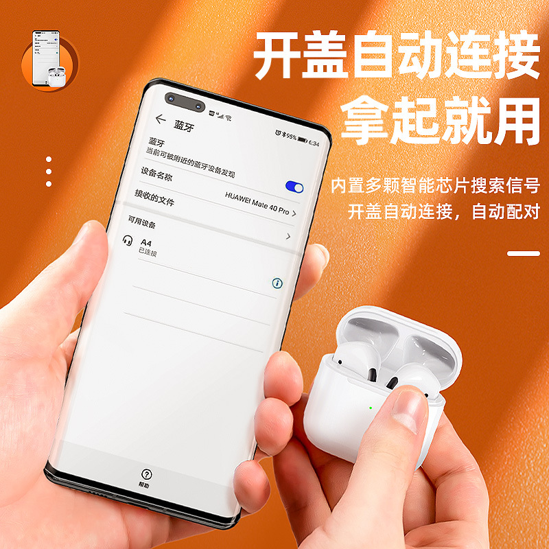 无线蓝牙耳机二三i12pro4四i7马卡龙inpods跨境tws-图0