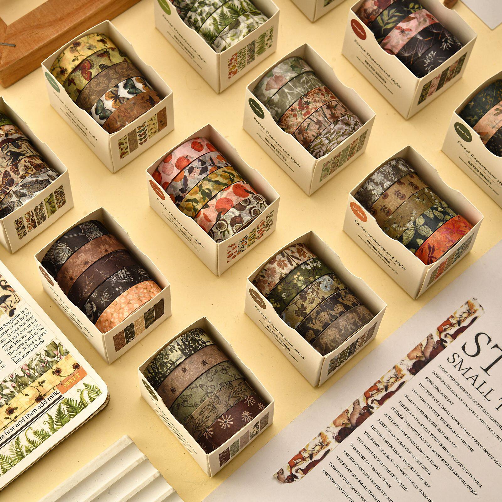 Forest Quote Series Washi Tape Basic Diary Handbook Tape Material DIY Decorative Sticker Tape