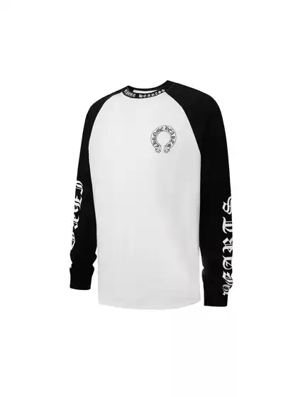 25 New Long-Sleeved T-Shirts for Men and Women, Same Style Color-Blocked Raglan Long-Sleeved T-Shirts, Casual and Versatile