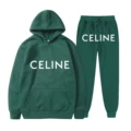Dark green white label