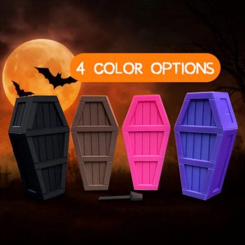Cross-Border New Product Halloween Mysterious Coffin Countdown Gift Box Halloween Horror Home Living Room Decoration Ornaments