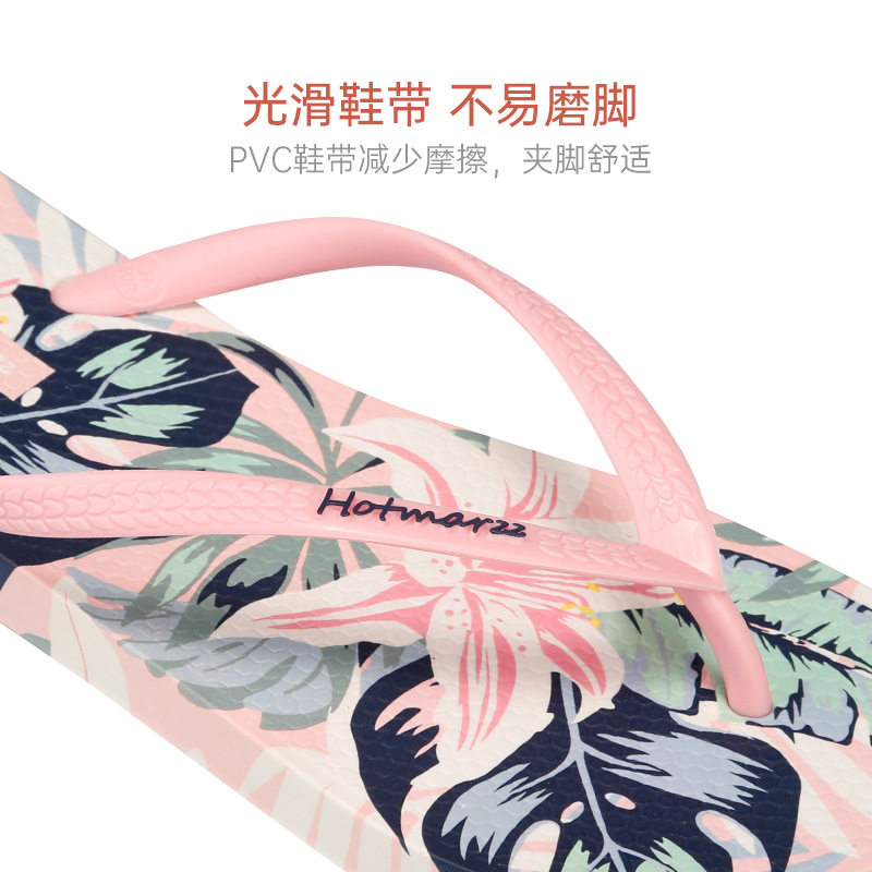 Hotmarzz Heima Women's Flower Flip-Flops Non-Slip Casual Small Fresh Slippers Seaside Beach Shoes Flip-Flops