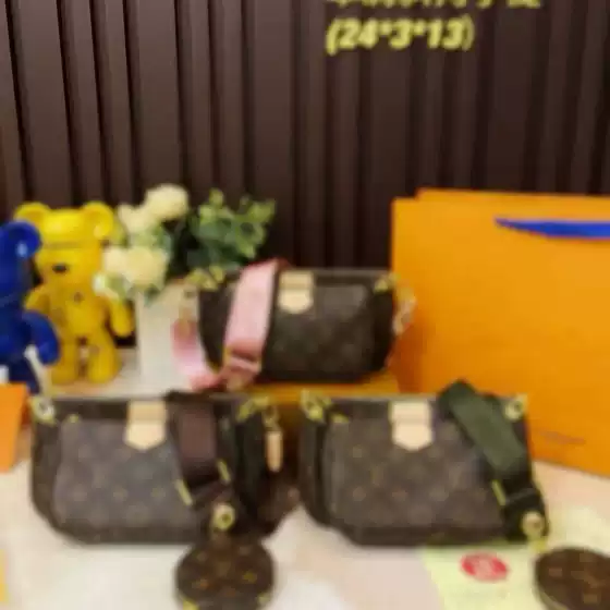 Direct Supply Cross-Border Genuine Leather Women's Bags: Mahjong Five-In-One Bag, Chain Bag, Messenger Bag, Shell Bag, Makeup Bag, Baguette Bag
