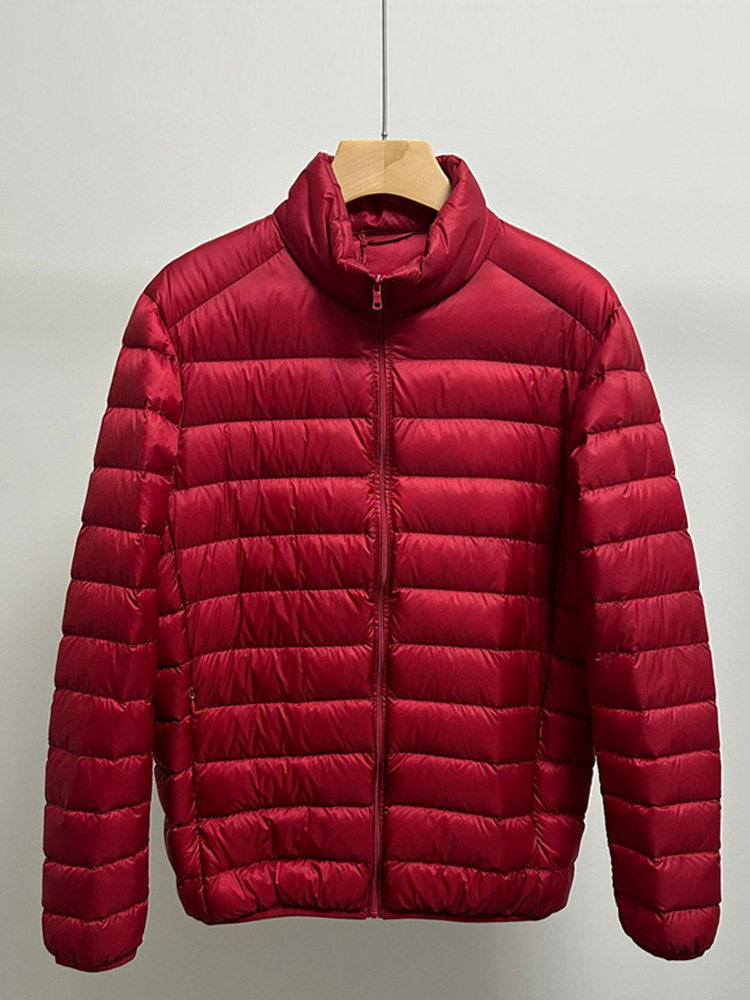 Autumn and winter New down jacket men's short stand collar light warm fashion casual handsome large size down jacket manufacturers