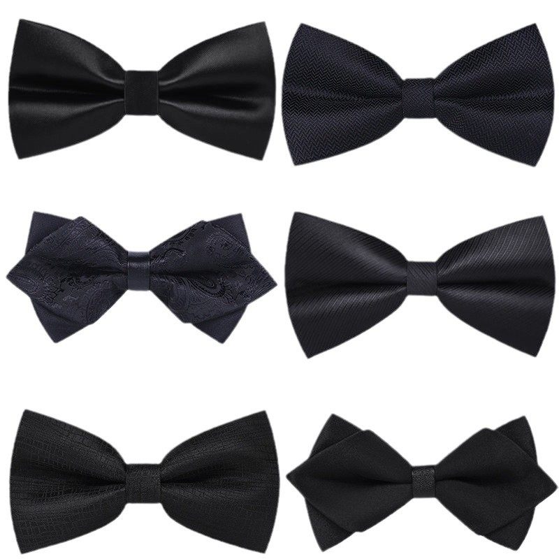 Solid Color Pattern Bow Tie Men's Wedding Groom's Wedding Best Man's Suit Black Red Blue Men's Bow Banquet Trendy