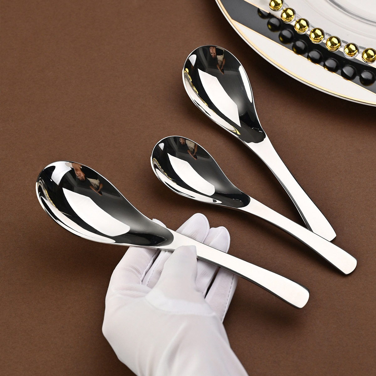 Wholesale 304 Stainless Steel Spoons, Earl Grey Spoons, Household Spoons, Deepened Spoons for Eating, Fruit Spoons, Hotel Thickened Soup Spoons