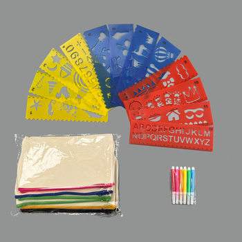 Amazon canvas solid color pen bag set DIY empty children graffiti watercolor template watercolor pen cotton pencil bag