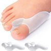 Single hole toe splitter hallux valgus orthosis big foot bone deformity overlapping toe soft silicone separator for day and night use