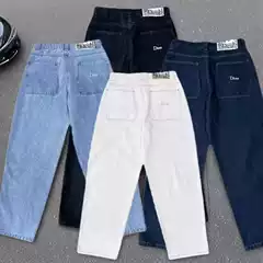in stock Skateboard Fashion Brand Dime BAGGY Straight Tube Embroidered Fashion Brand Loose Trousers DENIM PANTS Jeans